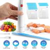Cordless Handheld Vacuum Sealer Mini Food Vacuum Saver Rechargeable Food Vacuum Pump with 10 Reusable Sous Vide Bags