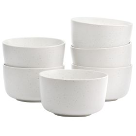 Studio 3B Mio 6 Piece 5.5 Inch Round Stoneware Bowl Set in Sea Salt