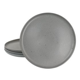 Our Table Landon 4 Piece 8.4 Inch Round Stoneware Salad Plate Set in Truffle