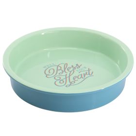 Wanda June Home by Miranda Lambert Breakfast 9 Inch Round Stoneware Pie Pan in Teal