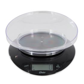 Oster Lydell 2 Piece Digital Kitchen Scale with Bowl in Black