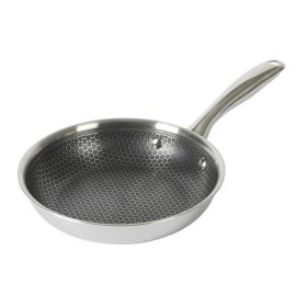 Oster Modessa 8 Inch Nonstick Triply Stainless Steel Frying Pan in Silver