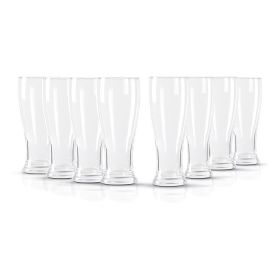 Gibson Home Callum 8 Piece 15.6 Ounce Tall Pub Glass Set in Clear