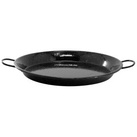 Oster Castillo 11 Inch Enameled Steel Paella Pan in Speckled Black