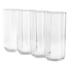 Gibson Home Emory 4 Piece 17 Ounce Clear Glass Tumbler Set