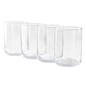 Gibson Home Emory 4 Piece 15 Ounce Double Old Fashioned Clear Glass Set