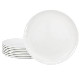 Gibson Elite White Peninsula 8 Piece 10.75 Inch Bone China Dinner Plate Set in White