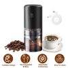 Electric Cordless Coffee Bean Grinder Rechargeable Battery 5 Levels Coarseness Ceramic Core Portable Coffee Grinder With Removable Cup For Espresso Co