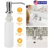 Soap Dispenser For Kitchen Sink 12.68OZ Hand Sanitizer Lotion Bottle (Brushed Nickel) Stainless Steel Refill From the Top