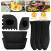 7Pcs Silicone Hot Handle Holder Non Slip Pot Handle Cover Sleeve Heat Resistant Potholder For Cast Iron Skillets Frying Pans Aluminum Cookware Handles