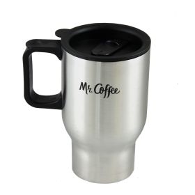 Mr. Coffee Expressway 13.5 Ounce Stainless Steel Thermal Travel Mug Cup with Lid