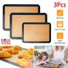 3Pcs Silicone Baking Mats Non-stick Reusable Baking Sheets Heat Resistant BPA Free Baking Mat For Cookies Pastry Bread Bun Fondant