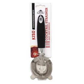 Ginsu Kiso Cocktail Strainer with Black Easy Grip Handle