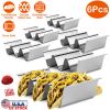 6Pcs Taco Holders Stainless Steel Taco Holder Stand Shell Rack Taco Baking Tray Plates w/ Handle Hold 2 Or 3 Tacos Safe For Dishwasher Oven Grill