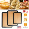 3Pcs Silicone Baking Mats Non-stick Reusable Baking Sheets Heat Resistant BPA Free Baking Mat For Cookies Pastry Bread Bun Fondant