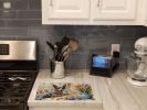 NEW Decorating Easter Australian Cattle Dog Glass Cutting Board Decorative Tempered Glass Kitchen Cutting and Serving Board Large Size Chopping Board