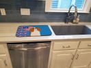 Blenheim Cavalier Spaniel USA American Dish Drying Mat Absorbent Dish Drying Mat Pad for Kitchen Counter Dish Drainer Mat for Countertop, 14 x 21"