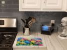 NEW Hydrangeas in Watercolor Glass Cutting Board Decorative Tempered Glass Kitchen Cutting and Serving Board Large Size Chopping Board