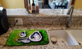 All Shucked Oysters Dish Drying Mat Absorbent Dish Drying Mat Pad for Kitchen Counter Dish Drainer Mat for Countertop, 14 x 21", Multicolor