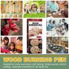 Jue-Fish Wood Burning Pen Set Wood Marker Kids Diy Branding Brush Burning Wood Marker Set