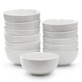 Elama Professional Kitchen 12 Piece Porcelain Bowl Set in White