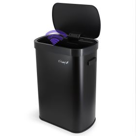 Elama 13 Gallon Automatic Sensor Hands Free Trash Can in Black