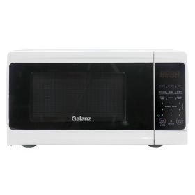 Galanz 0.7 cu ft 700W Countertop Microwave Oven in White with One Touch Express Cooking
