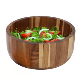 MegaChef 10.5 Inch Large Acacia Wood Salad Bowl