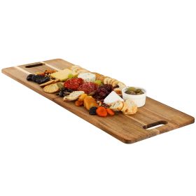 MegaChef 33 x 12 Inch Acacia Wood Folding Charcuterie Serving Board
