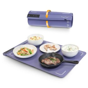 MegaChef 23x15.75 Inch Silicone Warming Mat with Variable Temperature Settings &amp; Digital Display