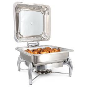 MegaChef 6.3 Quart Stainless Steel Rectangle Professional Chafing Dish/Food Warmer/Buffet Server Serving Dish