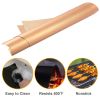 2Pcs BBQ Grill Mat Non-Stick Mat Baking Mat Reusable Reversible Washable FDA-Approved for Gas Charcoal