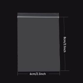 100 Pcs Plastic Zipper Bags; Resealable Zipper Bags; Suitable For Restaurant Supplies Snacks; Nuts; Seeds; Candy; Suitable For Travel; Storage; P (size: 3.1inch*2.3inch)