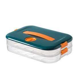 1pc Refrigerator Dumpling Storage Box; Frozen Dumplings Multi-layer; Household Large Capacity Dumpling Box Multifunctional 11.8in/8in (quantity: Two-layer)