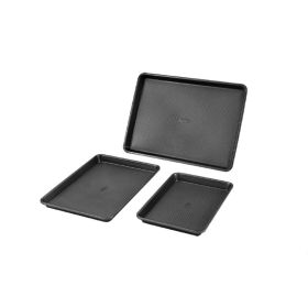 Nonstick Baking Pan Set 3-Piece for Household Cooking (Type: Bakeware, Color: black)
