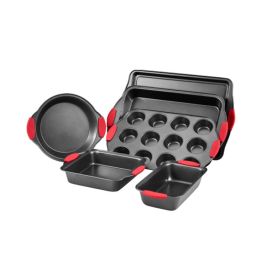 Nonstick Bakeware Set with Handle (Type: 6-Piece, Color: black)